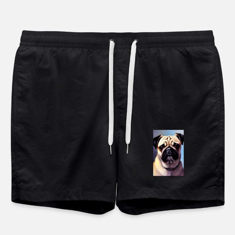Chien carlin - Short de bain - noir