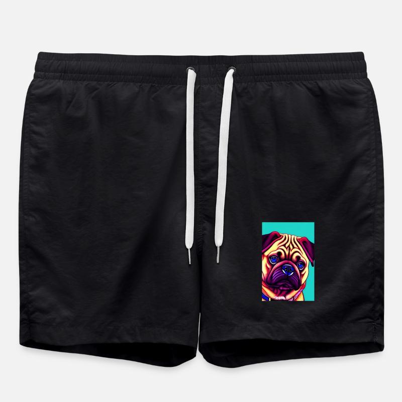Chien carlin - Short de bain - noir