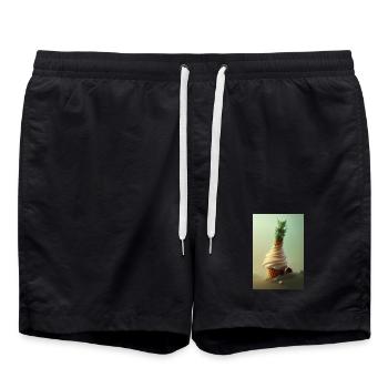Glace - Short de bain - noir - Devant - AI Model Male 185 light (185cm)