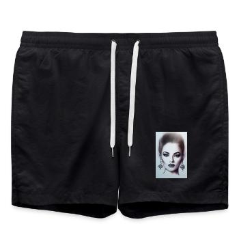 Femme avec des bijoux - Short de bain - noir - Devant - AI Model Male 185 light (185cm)
