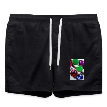 Pierres précieuses - Short de bain - noir - Devant - AI Model Male 185 light (185cm)