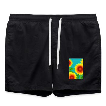 Tournesols - Short de bain - noir - Devant - AI Model Male 185 light (185cm)