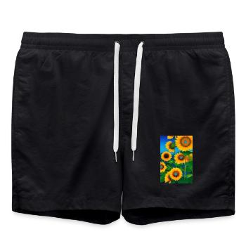 Tournesols - Short de bain - noir - Devant - AI Model Male 185 light (185cm)