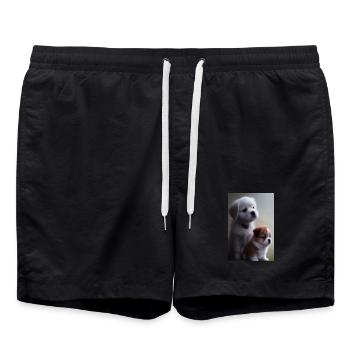 Bébé chien - Short de bain - noir - Devant - AI Model Male 185 light (185cm)