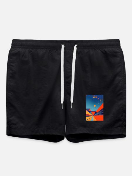 Abstract art - Swim Trunks - black
