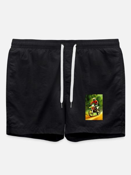 Motocross Riding - Swim Trunks - black