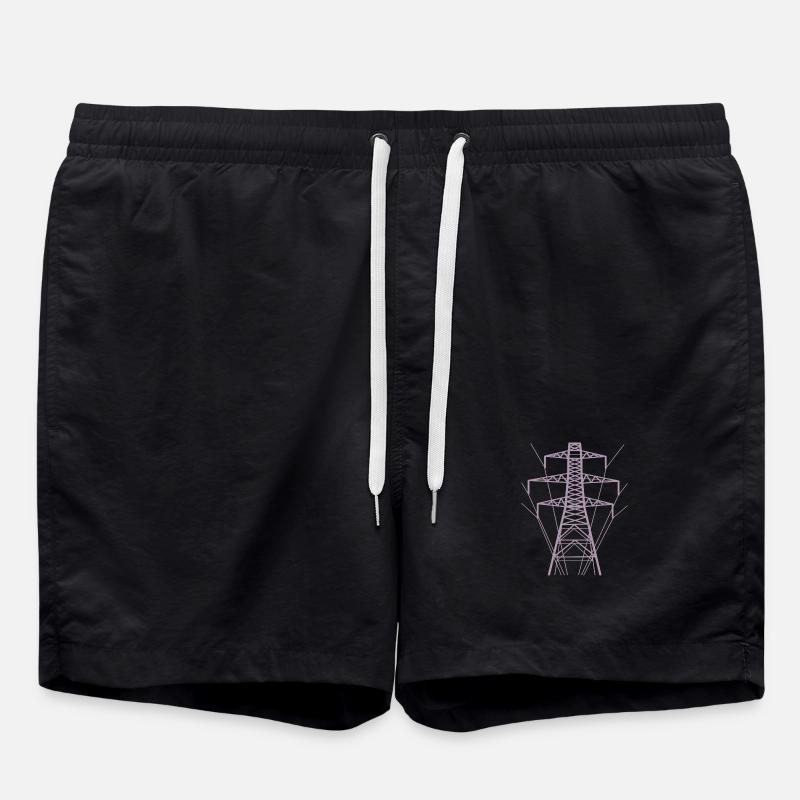 pole silhouette - Swim Trunks - black