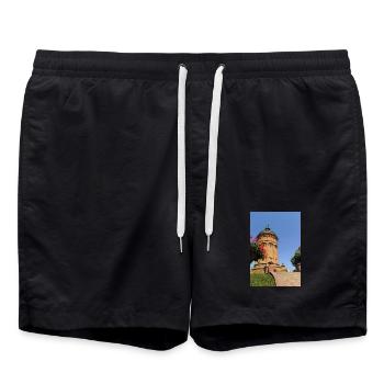 MANNHEIM WATER TOWER - Swim Trunks - black - Front - AI Model Male 185 light (185cm)