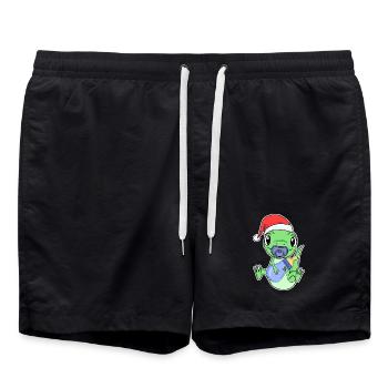 Lizard Baby Christmas - Swim Trunks - black - Front - AI Model Male 185 light (185cm)