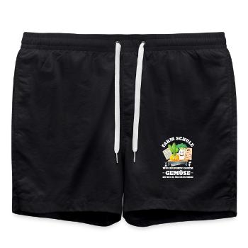 Ferme-école de légumes - Short de bain - noir - Devant - AI Model Male 185 light (185cm)