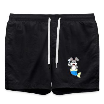 Sirène lapin - Short de bain - noir - Devant - AI Model Male 185 light (185cm)
