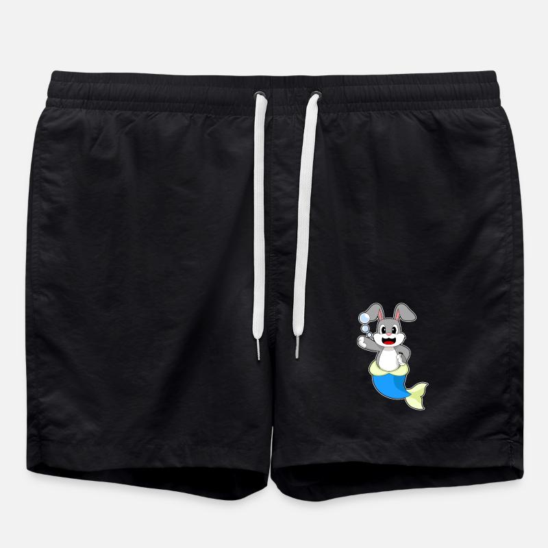Bunny Mermaid - Swim Trunks - black