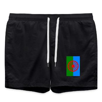 115552801 179234121 Roma flag 2 - Swim Trunks - black - Front - AI Model Male 185 light (185cm)