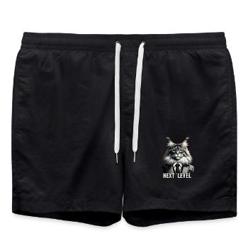 Maine Coon Cat Next Level Costume Cadeau de réussite - Short de bain - noir - Devant - AI Model Male 185 light (185cm)