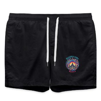Guadalajara Mexiko Jalisco Design - Badeshorts - Schwarz - Vorne - AI Model Male 185 light (185cm)