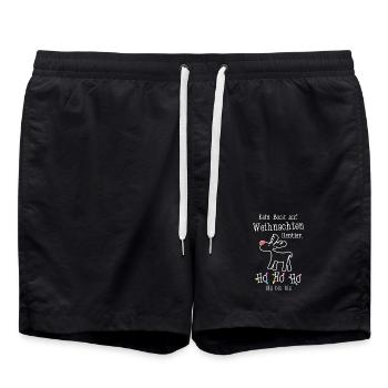 Kein Bock auf Weihnachten Rentier Ho Ho Ho - Badeshorts - Schwarz - Vorne - AI Model Male 185 light (185cm)
