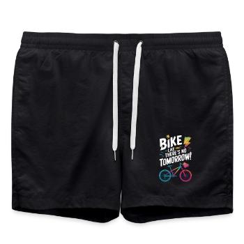 Conception de citation de motivation de vélo - Short de bain - noir - Devant - AI Model Male 185 light (185cm)