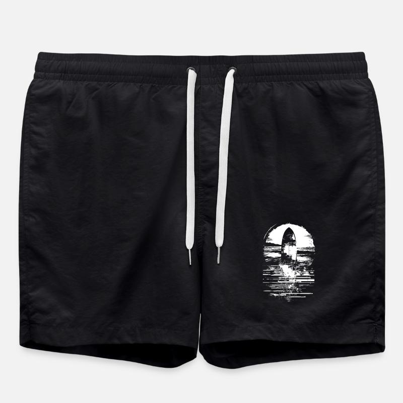 Dessin de planche de surf - Short de bain - noir
