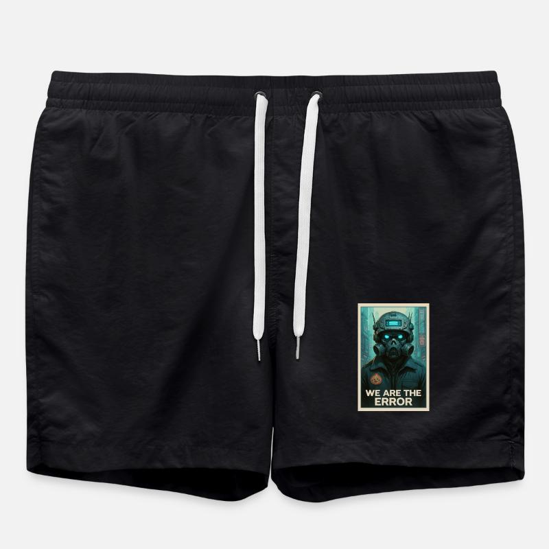 WE ARE THE ERROR - Swim Trunks - black