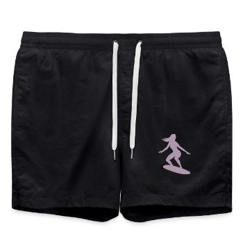 Planche de surf minimaliste Surf Eau Été - Short de bain - noir - Devant - AI Model Male 185 light (185cm)