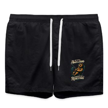 Pension de retraite Pension d’ours Palmiers Cadeau - Short de bain - noir - Devant - AI Model Male 185 light (185cm)