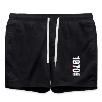 55th Birthday Original October Vintage 1970 - Swim Trunks - black - Front - AI Model Male 185 light (185cm)