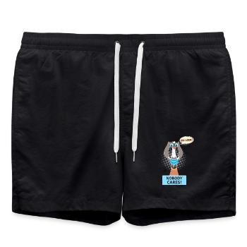 Personne ne s’en soucie - Chemise Sarcasm Fun - Short de bain - noir - Devant - AI Model Male 185 light (185cm)