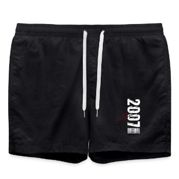 18. Geburtstag Original Oktober Jahrgang 2007 - Badeshorts - Schwarz - Vorne - AI Model Male 185 light (185cm)