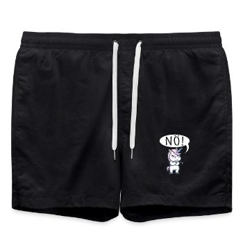 Licorne : Non, têtue - Short de bain - noir - Devant - AI Model Male 185 light (185cm)
