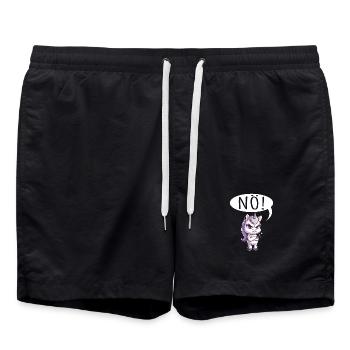 Non Facile Non Licorne Filles Femmes Adolescents - Short de bain - noir - Devant - AI Model Male 185 light (185cm)