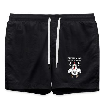 Chicken Game Don't look at the chicken Game over - Swim Trunks - black - Front - AI Model Male 185 light (185cm)