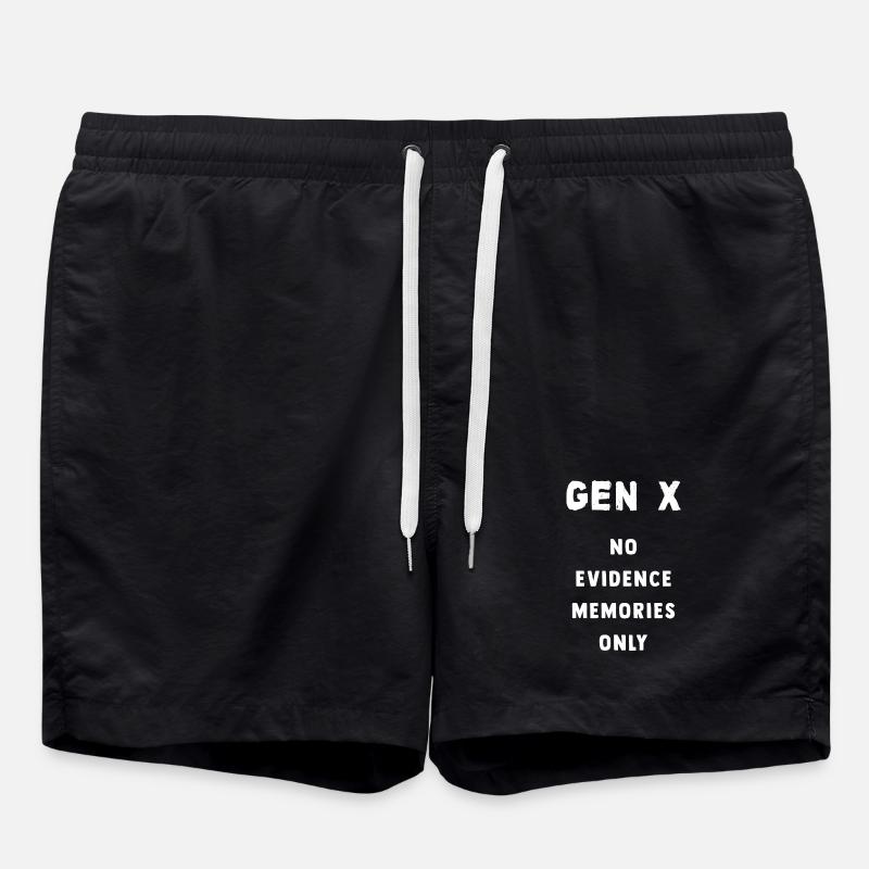 Gen X Erinnerungen Keine Beweise - Badeshorts - Schwarz