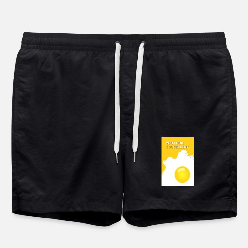 You look eggcellent - Swim Trunks - black