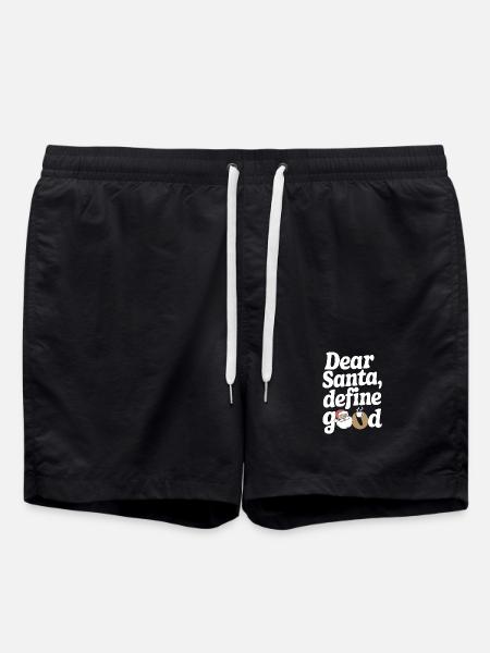 Dear Santa Define Good - Swim Trunks - black