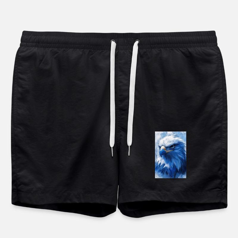 Illustration eines Adlers - Badeshorts - Schwarz