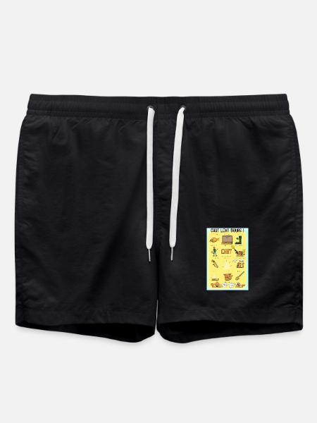 Chat lent bourg - Short de bain - noir