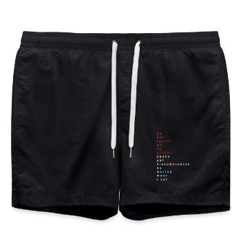 Techno House Electro Festival Hardstyle EDM - Badeshorts - Schwarz - Vorne - AI Model Male 185 light (185cm)