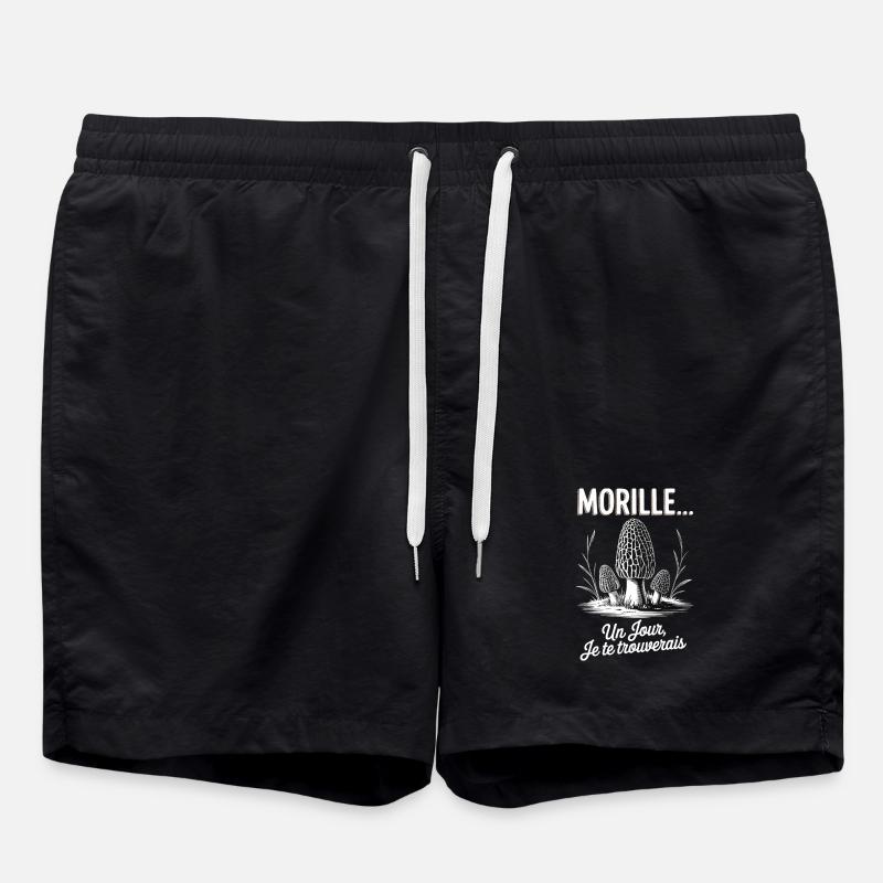 Morels Hunter One Day I'll Find You - Swim Trunks - black