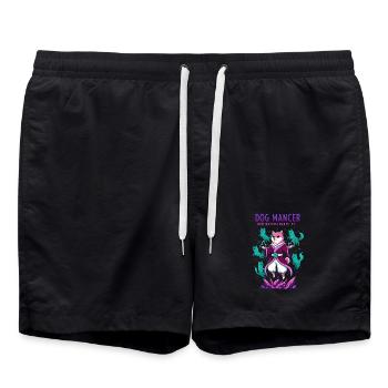 Dog Mancer Canine Wizard Raising Spirit Dogs - Swim Trunks - black - Front - AI Model Male 185 light (185cm)
