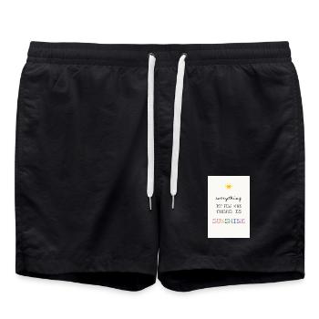 Everything Is Fine When There Is Sunshine - Swim Trunks - black - Front - AI Model Male 185 light (185cm)