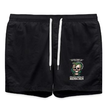 Du stehst gut gelaunt auf fühlst dich wohl - Badeshorts - Schwarz - Vorne - AI Model Male 185 light (185cm)