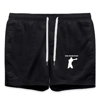 Boxing: Sweat Strength Respect Gym Shirt - Badeshorts - Schwarz - Vorne - AI Model Male 185 light (185cm)