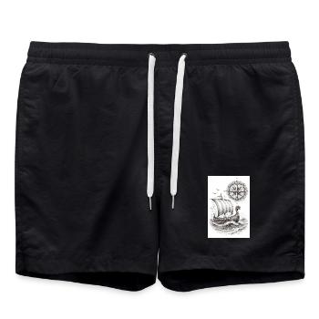 Navire à voile Compass Viking - Short de bain - noir - Devant - AI Model Male 185 light (185cm)