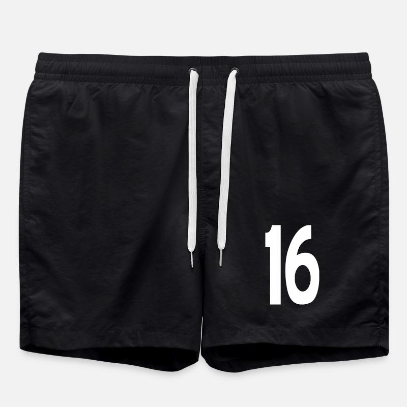 16 Seize - Short de bain - noir