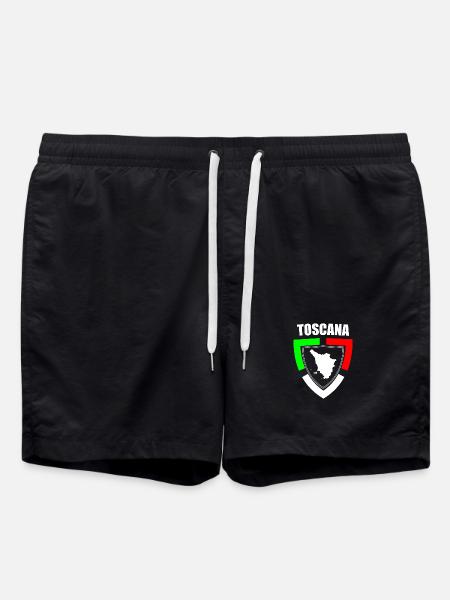 Toskana-Souvenir im trikolorierten Italien T-Shirt - Badeshorts - Schwarz