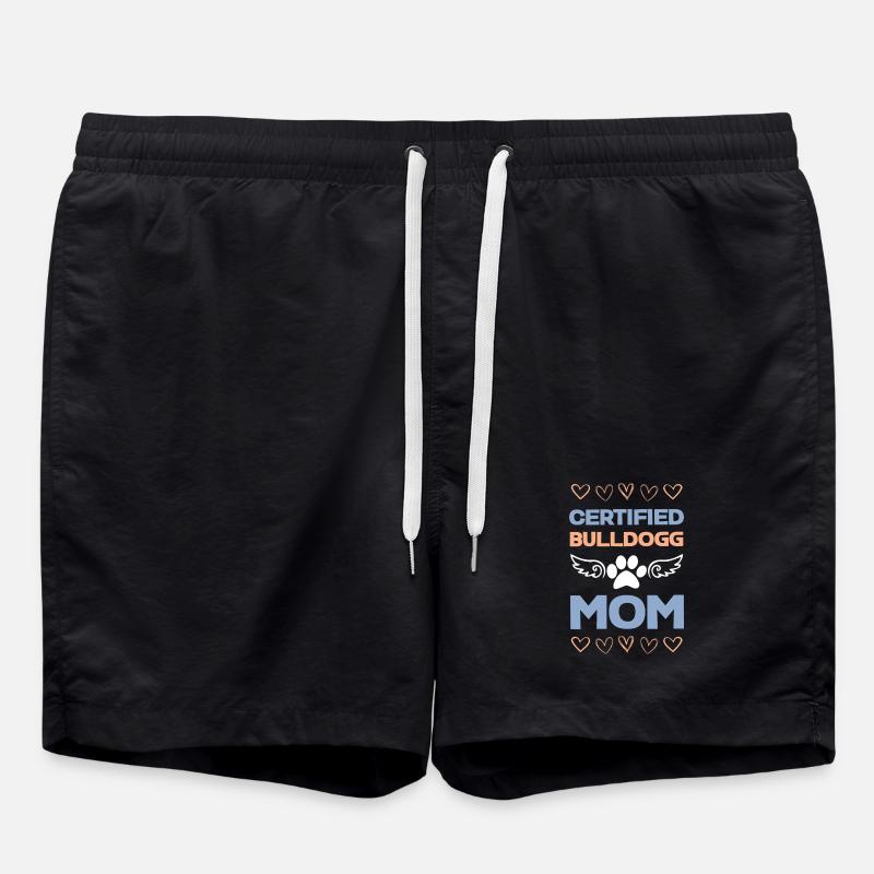 Motif de maman Bouledogue certifiée - Short de bain - noir