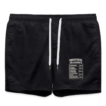Liste des prix pour les informations sur les proverbes drôles - Short de bain - noir - Devant - AI Model Male 185 light (185cm)