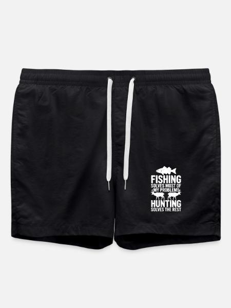 Fish and Hunt: Problems Solved Tee - Swim Trunks - black