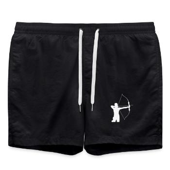 Silhouette d’archer - Short de bain - noir - Devant - AI Model Male 185 light (185cm)