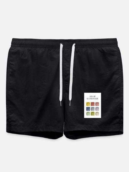 Life Is Art – Live Yours In Color - Swim Trunks - black